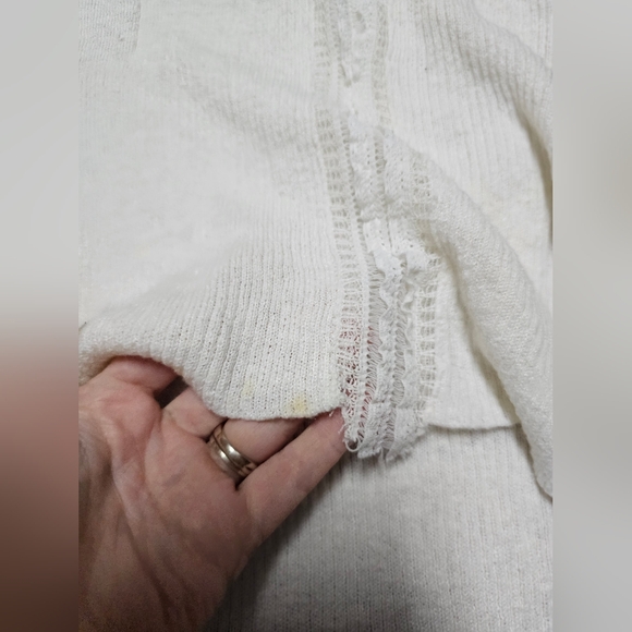 Free People small hi low sweater white - Picture 2 of 4